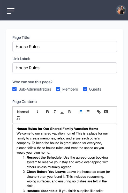 Create custom pages